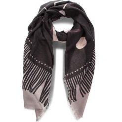 Szal LIU JO - Sciarpa Lima 70x200 A68245 T0300 Nero 22222. Czarne szaliki damskie marki Liu Jo, z materiału. Za 149,00 zł.