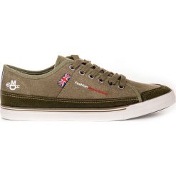Trampki męskie: BUTY MĘSKIE TRAMPKI T057 – ZIELONE