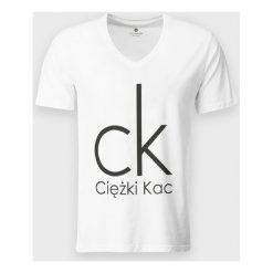 Koszulka męska v-neck Ciężki kac. Koszulki męskie MegaKoszulki, m, bez wzorów, z bawełny, klasyczne, bez kołnierzyka, bez rękawów. Za 54,90 zł.