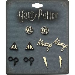 Kolczyki damskie: Harry Potter Symbole Kolczyki – Earpin wielokolorowy