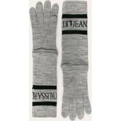 Trussardi Jeans - Rękawiczki. Czarne rękawiczki damskie Trussardi Jeans, bez wzorów, z poliesteru. W wyprzedaży za 99,90 zł.