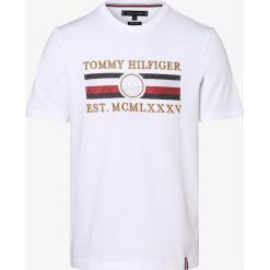 Tommy Hilfiger - T-shirt męski, biały. Białe t-shirty męskie TOMMY HILFIGER, m, z haftami, z bawełny, bez kołnierzyka. Za 269,95 zł.