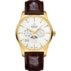 Zegarek Atlantic Męski Seaport 56550.45.21 Moon Phase Szafir brązowy. Brązowe zegarki męskie Atlantic. Za 1358,00 zł.