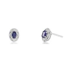 Kolczyki damskie: Unikalne Białe Złoto Kolczyki – złoto białe 585, Diament 0,03ct…