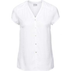 Bluzka, krótki rękaw bonprix biały. Białe koszulki damskie bonprix, bez wzorów, eleganckie, z dekoltem w serek, z krótkim rękawem. Za 74,99 zł.