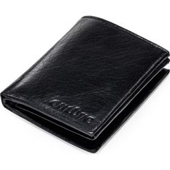 PORTFEL MĘSKI SKÓRZANY A086 - CZARNY. Czarne portfele męskie marki Ombre Clothing. Za 49,00 zł.