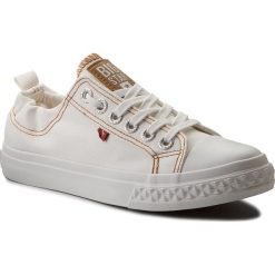 Trampki BIG STAR - AA274A038 White. Białe półbuty damskie marki BIG STAR, bez wzorów, z gumy, bez zapięcia. Za 89,00 zł.