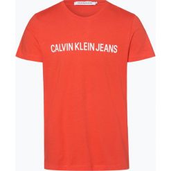 Calvin Klein Jeans - T-shirt męski, czerwony. Czerwone t-shirty męskie Calvin Klein Jeans, m, z napisami, z bawełny, bez kołnierzyka. Za 129,95 zł.