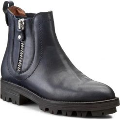 Botki GINO ROSSI - DB101M-TWO-CG00-5700-0 Granat. Niebieskie botki damskie skórzane marki Gino Rossi. W wyprzedaży za 299,00 zł.