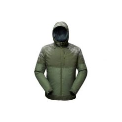 Kurtka turystyczna SH100 x-warm męska. Zielone kurtki męskie marki QUECHUA, m, z elastanu. Za 149,99 zł.