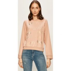 Liu Jo - Bluza. Czarne bluzy damskie Liu Jo, s, z aplikacjami, z elastanu, bez rękawów, bez kaptura. W wyprzedaży za 299,90 zł.