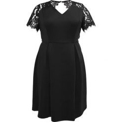 Sukienki hiszpanki: Dorothy Perkins Curve SLEEVE FIT & FLARE Sukienka letnia black