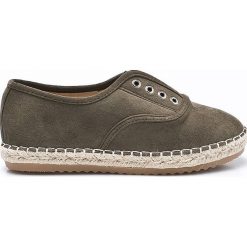 Answear - Espadryle Chc-Shoes. Szare tomsy damskie ANSWEAR, z gumy, na obcasie. W wyprzedaży za 49,90 zł.