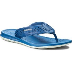 Japonki ECCO - Intrinsic Toffel 88000301131 Cobalt. Niebieskie klapki damskie ecco, w paski, ze skóry, na niskim obcasie. W wyprzedaży za 129,00 zł.