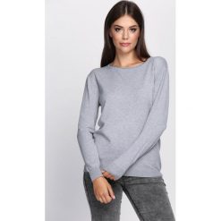 Ciemnoszary Sweter Respectful. Szare bez kategorii Born2be, xl, z satyny, z okrągłym kołnierzem. Za 64,99 zł.