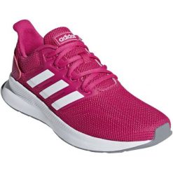 Adidas Falcon /Real Magenta/Ftwr 40,7. Różowe buty sportowe damskie Adidas, bez wzorów, z materiału, sportowe, tenisowe. W wyprzedaży za 169,00 zł.