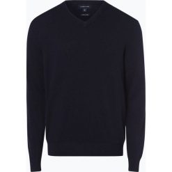 Andrew James - Sweter męski z dodatkiem kaszmiru, niebieski. Niebieskie swetry klasyczne męskie Andrew James, l, z kaszmiru, z dekoltem w serek. Za 229,95 zł.