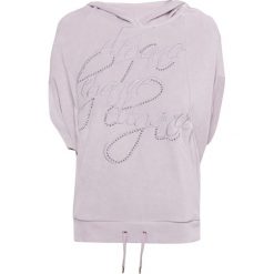 Bluza SPORTALM LAKELINE. Szare bluzy damskie Sportalm, z napisami, z weluru, z krótkim rękawem, krótkie, z kapturem. W wyprzedaży za 328,00 zł.