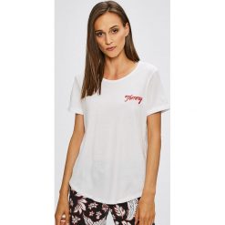 Tommy Hilfiger - Top. Białe topy damskie marki TOMMY HILFIGER, s, z bawełny, z okrągłym kołnierzem. W wyprzedaży za 139,90 zł.