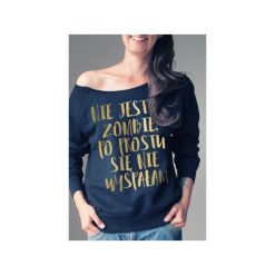 Zombie gold bluza dla karmiących matek. Czarne bluzy damskie One mug a day, xl, bez wzorów, bez rękawów, bez kaptura. Za 159,00 zł.