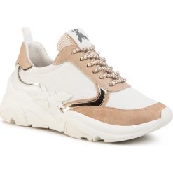 Sneakersy PATRIZIA PEPE - 2V9651/A6Q4-FA89 Touch Savana. Białe półbuty damskie Patrizia Pepe, bez wzorów, ze skóry, bez obcasa, na płaskiej podeszwie, bez zapięcia. W wyprzedaży za 629,00 zł.