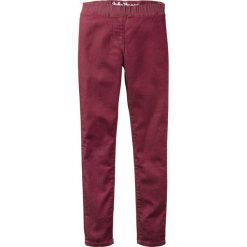Jegginsy bonprix bordowy. Czerwone spodnie dziewczęce bonprix, w paski. Za 49,99 zł.