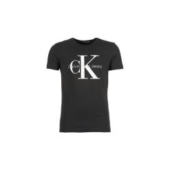 T-shirty z krótkim rękawem Calvin Klein Jeans TRUE ICON. Czarne t-shirty męskie Calvin Klein Jeans, xxl, bez wzorów, z jeansu, bez kołnierzyka, krótkie. W wyprzedaży za 212,12 zł.