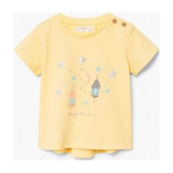 Mango Kids - Top dziecięcy Fanalet 80-104 cm. Brązowe bluzki dziewczęce marki Mango Kids, z nadrukiem, z bawełny, z okrągłym kołnierzem. W wyprzedaży za 29,90 zł.