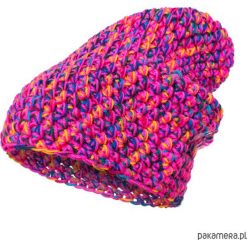 Czapki damskie: czapka dziana KRAFF PINK handmade