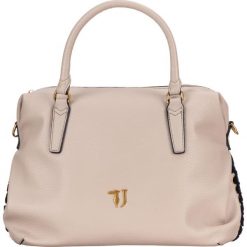 Trussardi Jeans Lavanda Torebka Beżowy. Brązowe torebki klasyczne damskie Trussardi Jeans, w paski, z jeansu, bez dodatków. Za 688,95 zł.