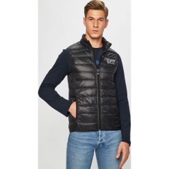 EA7 Emporio Armani - Bezrękawnik puchowy. Niebieskie płaszcze męskie EA7 Emporio Armani, xl, bez wzorów, z materiału, bez kaptura. W wyprzedaży za 499,90 zł.