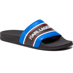 Klapki KARL LAGERFELD - KL70006 Navy Rubber W/Blue. Niebieskie klapki męskie KARL LAGERFELD, ze skóry ekologicznej, bez zapięcia. W wyprzedaży za 209,00 zł.