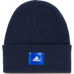 Czapka adidas - Logo DJ1210 Conavy/Conavy/Croyal. Niebieskie czapki męskie Adidas, na zimę, bez wzorów, z materiału, klasyczne. W wyprzedaży za 69,00 zł.