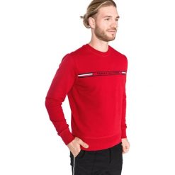 Tommy Hilfiger Bluza Czerwony. Czerwone bluzy męskie TOMMY HILFIGER, xxl, z haftami, z bawełny, bez kołnierzyka, bez rękawów, bez kaptura. Za 464,95 zł.