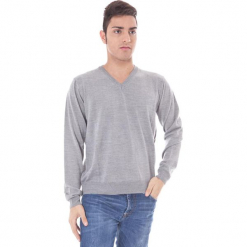 Sweter w kolorze jasnoszarym. Szare swetry klasyczne męskie Just Cavalli, Calvin Klein, Lee, m. W wyprzedaży za 129,95 zł.