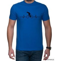 Koszulka T-SHIRT EKG Biker Yellow Blue. Niebieskie t-shirty męskie z nadrukiem Pakamera, m. Za 75,00 zł.