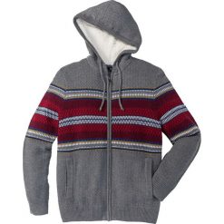 Kardigany męskie: Sweter rozpinany z kapturem Regular Fit bonprix szary melanż
