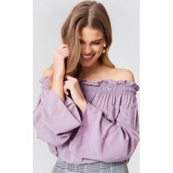 Rut&Circle Top z odkrytymi ramionami Venda - Purple. Fioletowe topy damskie Rut&Circle, bez wzorów, z tkaniny, bez kołnierzyka. W wyprzedaży za 73,17 zł.