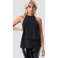 NA-KD Party High Neck Layered Top - Black. Czarne topy damskie marki NA-KD Party, bez wzorów, bez kołnierzyka. Za 121,95 zł.