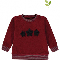 Bluza w kolorze bordowym. Czerwone bluzy niemowlęce bellybutton, z aplikacjami, z bawełny. W wyprzedaży za 42,95 zł.