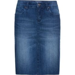 Spódnica dżinsowa ze stretchem bonprix niebieski. Niebieskie spódniczki damskie bonprix. Za 89,99 zł.