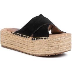 Espadryle XTI - 49134 Black. Czarne espadryle damskie Xti, bez wzorów, z zamszu, bez obcasa. Za 169,00 zł.