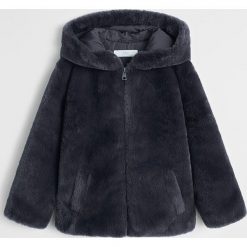 Mango Kids - Płaszcz dziecięcy Bolita 116-164 cm. Żółte kurtki dziewczęce Mango Kids, bez wzorów, z poliesteru, z kapturem. Za 199,90 zł.