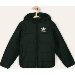 Adidas Originals - Kurtka dziecięca 128-176 cm. Czarne kurtki dziewczęce adidas Originals, bez wzorów, z poliesteru, krótkie, z kapturem. Za 279,90 zł.