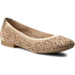 Baleriny damskie lakierowane: Baleriny CAPRICE - 9-22104-28 Beige Suede 404