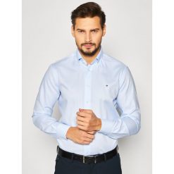 Koszula Tommy Hilfiger Tailored Dobby TT0TT07312. Niebieskie koszule męskie Tommy Hilfiger Tailored, m, bez wzorów, z bawełny, casualowe, bez kołnierzyka, bez rękawów. W wyprzedaży za 199,00 zł.
