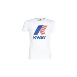 T-shirty z krótkim rękawem K-Way PETE. Białe t-shirty męskie marki K-Way, s, bez wzorów, bez kołnierzyka, krótkie. Za 169,00 zł.