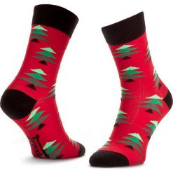 Skarpety Wysokie Męskie FREAK FEET - LCHK-RGR Czerwony. Czerwone skarpetki męskie marki Freak Feet, z elastanu. Za 19,99 zł.