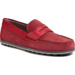 Mokasyny GEOX - U Mirvin B U024LB 0BS22 C7000 Red. Czerwone mokasyny męskie Geox, z zamszu, klasyczne. Za 429,00 zł.