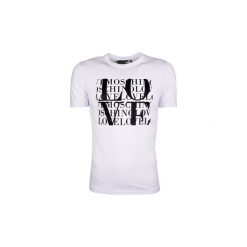 T-shirty z krótkim rękawem Love Moschino M 4 731 71 E 1811. Białe t-shirty męskie Love Moschino, s, bez wzorów, bez kołnierzyka, krótkie. Za 289,00 zł.